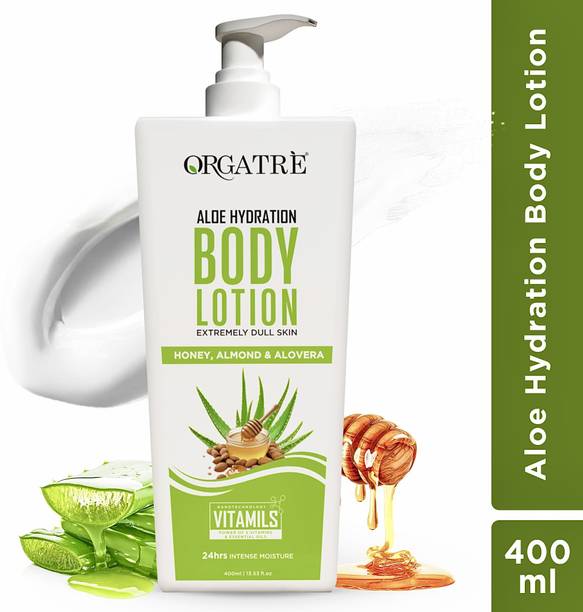 Orgatre Aloe Hydration Body Lotion for Extremely Dull & Dry Skin- 24hrs Intense Moisture