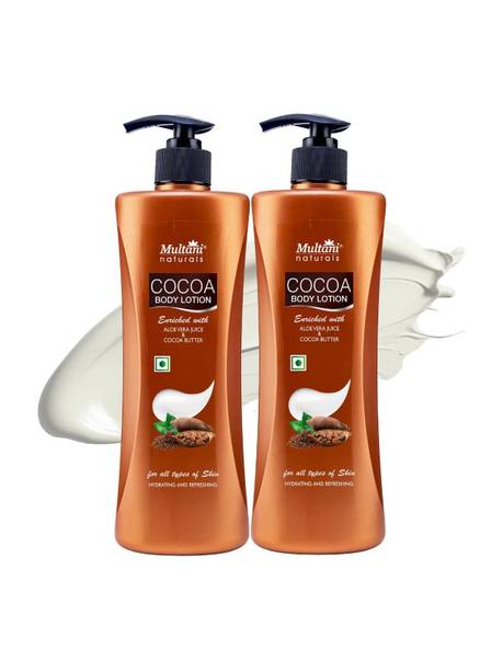 Multani Naturals Cocoa Butter & Aloevera Body Lotion (Pack of 2) |Nourish & Moisturize -