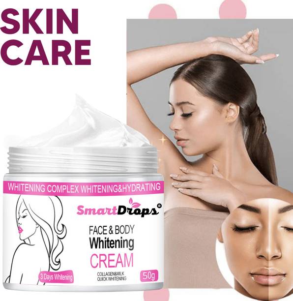 smartdrops Face & Body Whitening Cream | Brightens Skin Tone & Moisturizes For Daily Use