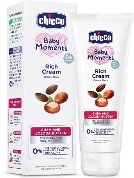 Chicco Baby Moments Rich Cream, Paraben & Phenoxyethanol Free, 0M+