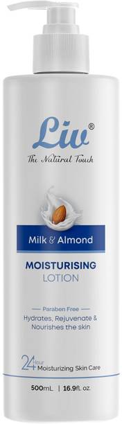 Liv Milk & Almond Daily Use Body Lotion for Deep Moisturization & Cushion Soft Skin