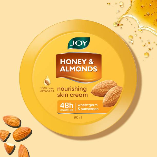Joy Honey & Almonds Nourishing Skin Cream with Wheatgerm Oil Ingredient and Natural Sunscreen for All Skin Type