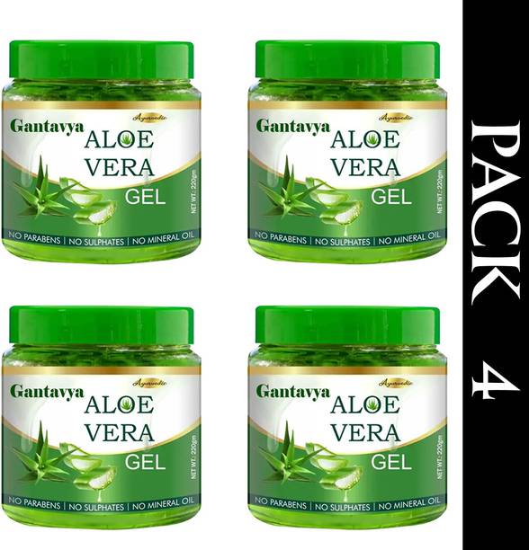Gantavya Ayurvedic Aloe Vera Gel Nourishes Reduces Blemishes & Moisturizing Men & Women