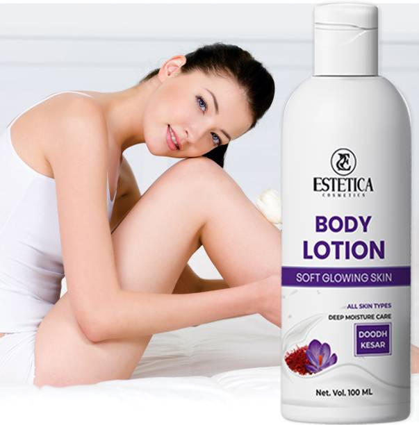 Estetica Cosmetics Estetica Doodh Kesar Body Lotion for Soft Glowing & Deeply Nourished Skin