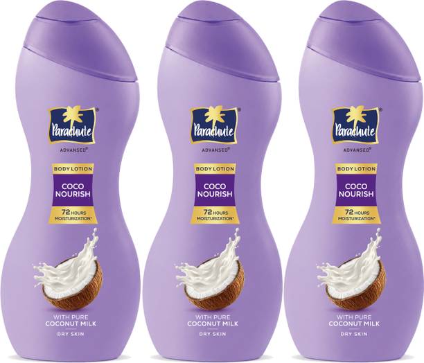 Parachute Advansed Deep Nourish Body Lotion, With Pure Coconut Milk, 72h Moisturization 250ml x 3