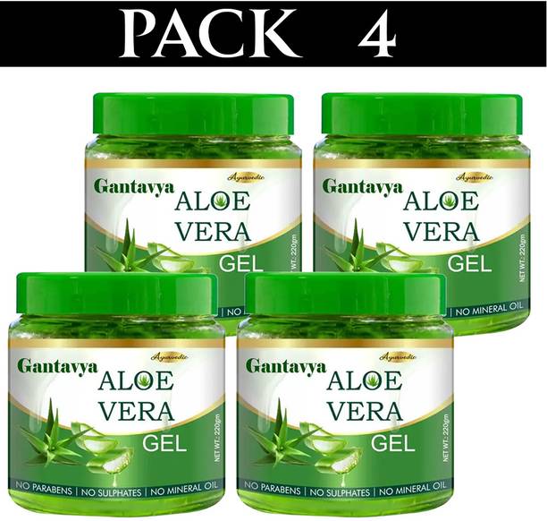 Gantavya Ayurvedic Aloe Vera Gel Deep cleanser Soothes Nourishes Reduces Blemishes Men & Women