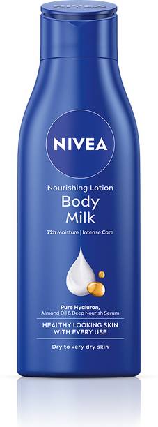 NIVEA Body Milk, Lotion Moisturizer, with Hyaluronic acid, Moisture Serum, Men & Women