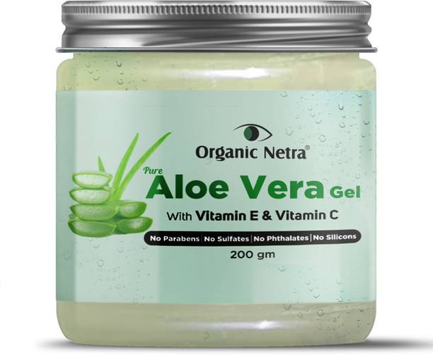 Organic Netra Aloe Vera Gel For Face, Hair Repair Damage Skin and Hair