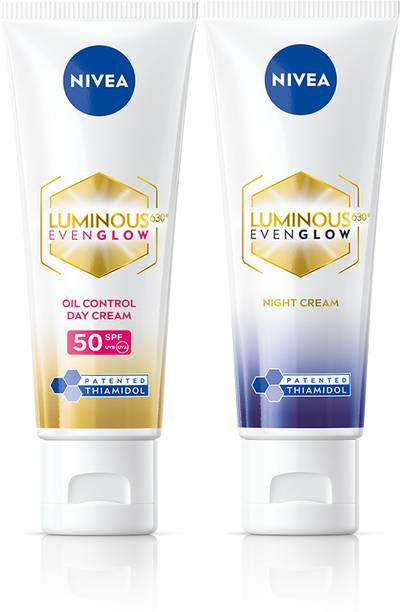 NIVEA EVEN GLOW Luminous Combo Day & Night Face Cream for Women, Reduces Dark Spots, Moisturizer