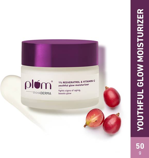 Plum 1% Resveratrol & Vitamin C Youthful Glow Moisturizer | Fights Signs of Ageing