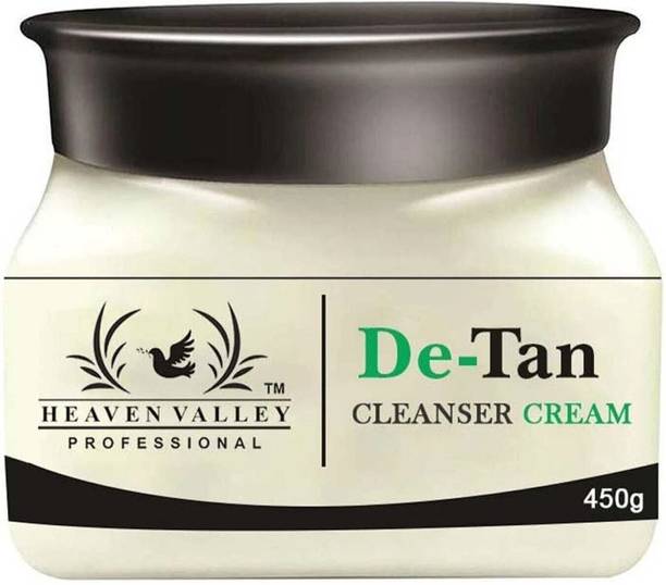 Heaven Valley Professional De-Tan Cleanser Cream 450g 100% Natural Extracts for Tan Removal Skin Whitening