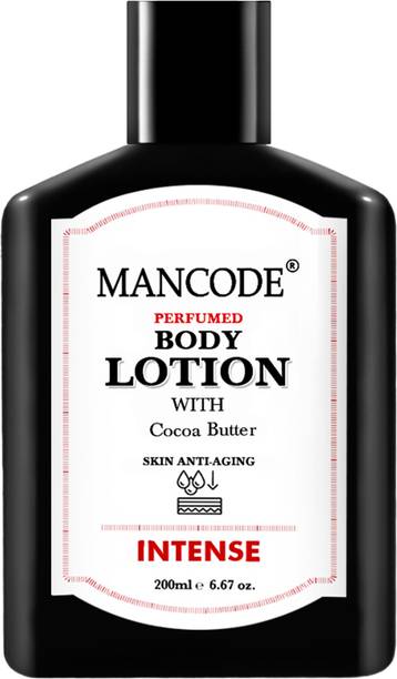 MANCODE Intense Perfumed Body Lotion with Cocoa Butter for Skin Anti-Aging, 200ml