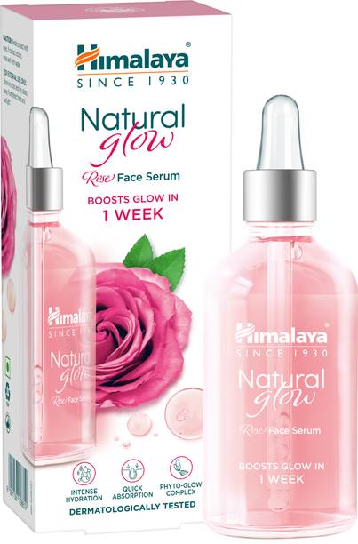 HIMALAYA Natural Glow Rose Face Serum with 5% Niacinamide and 5% Rose Extracts