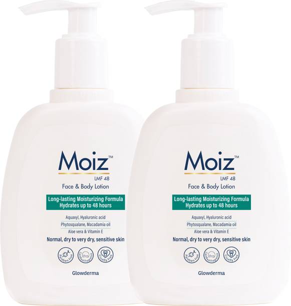 Moiz LMF 48 Lotion | 48 Hour Hydration | With 17 Moisturizers | 200ml(Pack of 2)