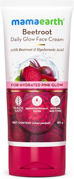 Mamaearth Daily Glow Face Cream with Beetroot & Hyaluronic Acid | Lightweight & Non-Greasy