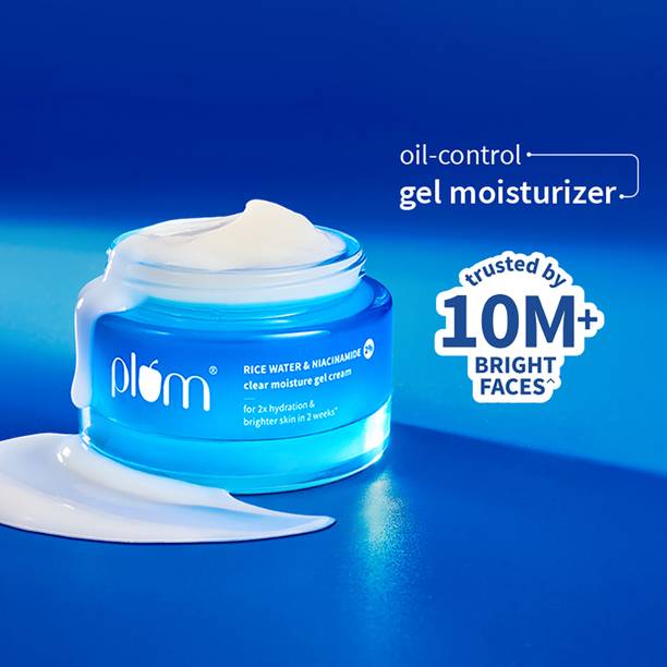 Plum 2% Niacinamide & Rice Water Gel Cream Moisturizer ...