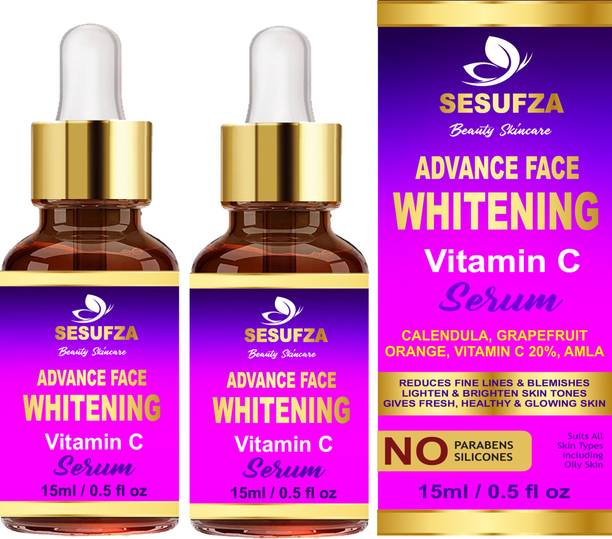SESUFZA Face Whitening Vitamin C Serum For Anti-Aging Clean Skin Pores Skin Brightening