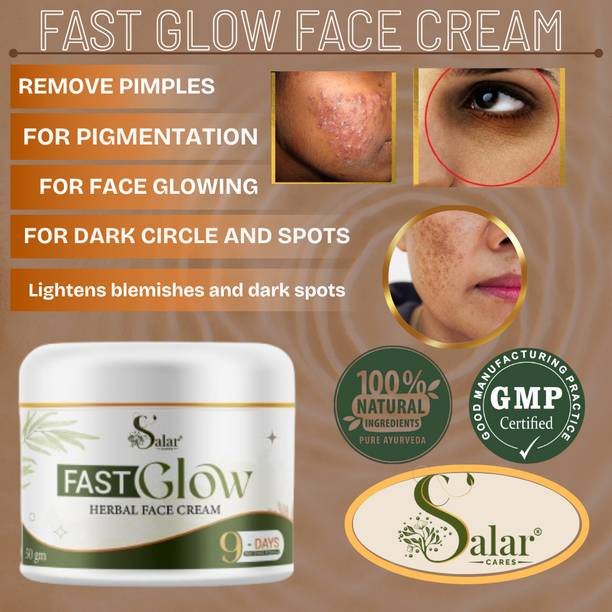 SALAR CARES FAST GLOW CREAM FOR PIMPLES,BLACK SPOT,DARK CIRCLE,PIGMENTATION,MUCUS,GLOWING