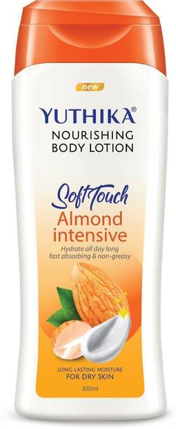 Yuthika Almond Soft Touch Body Lotion for Women & Men, Hydrating, Non-Greasy