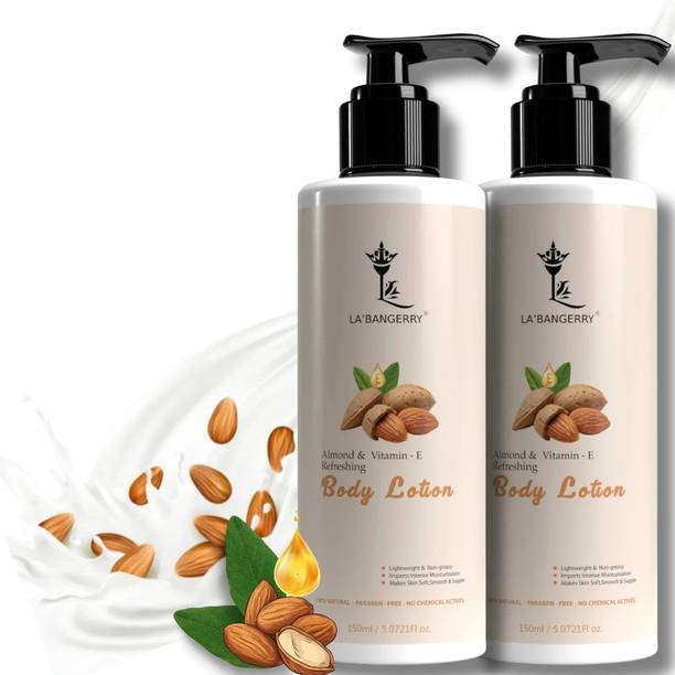 LA'BANGERRY Almond & Vitamin E Body Lotion for Gentle Care Daily