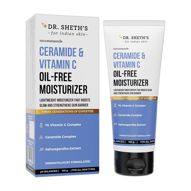 Dr. Sheth’s Ceramide & Vitamin C Oil-Free Moisturizer Fights Dryness, Dullness, Damaged skin