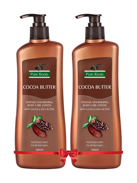 Pure Roots Cocoa Butter Body Care Lotion Pack Of 2 (400ml * 2)