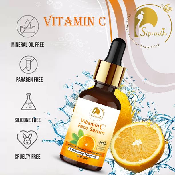 Sipradh Organics vitamin C Facial serum- For Anti Aging & Smoothening & Brightening Face