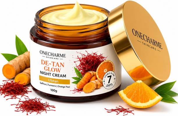 ONE CHARME De-Tan Glow Night Cream 50g with Ubtan, Saffron & Turmeric