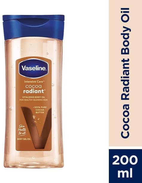 Vaseline Cocoa Radiant Body Oil with Cocoa Butter for Soft Glowing Skin