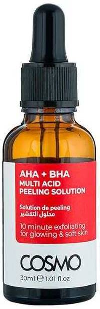 COSMO AHA+BHA Multi Acid Peeling Solution Face Serum Exfoliating for Glowing