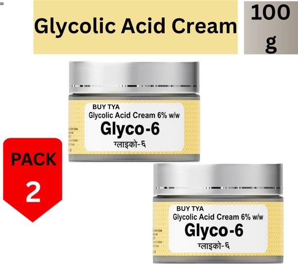 Buy TYA Glycolic 6 Cream 100g Pack of 2 | Daily Glow AHA Exfoliating Cream