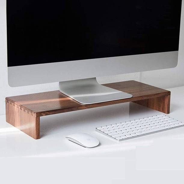carpentray Wooden Computer Monitor Stand, Monitor Riser Desk Shelf Desktop Stand Desk Mount Monitor Arm