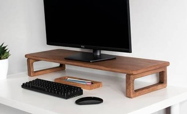 carpentray Wooden Monitor Stand for Desk, Monitor Stand Riser (66cm) Desk Mount Monitor Arm