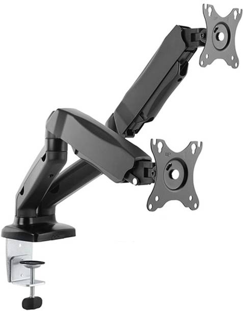 SYGA DualArm-MonitorStand-Black Desk Mount Monitor Arm