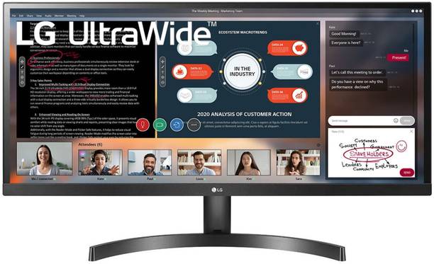 LG 73.66 cm (29 inch) WFHD LED Backlit IPS Panel with HDR 10, Black Stabilizer, Dynamic Action Sync, Dual Controller, OnScreen Control Immersive UltraWide Monitor (29WL500)