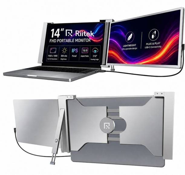 RIITEK Duo Series 35.56 cm (14 inch) Full HD IPS Panel Monitor (RII-1MONITOR)