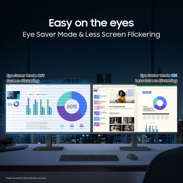 SAMSUNG Essential Series S3 55.88 cm (22 inch) Full HD LED Backlit IPS Panel with D-Sub, HDMI Flat Monitor (LS22D300GAWXXL)