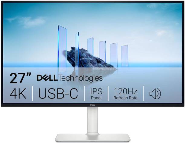 DELL S Series 68.58 cm (27 inch) 4K Ultra HD LED Backlit IPS Panel with USB Type-C Port, HDR10, 99% SRGB, 95% DCI-P3, 3000:1 Contrast Ratio, 300 nits Brightness, Dual 5W Speakers, HDMI X 2, DP 1.4, Height/Tilt/Pivot/Swivel Adjustable Monitor (S2725QC)