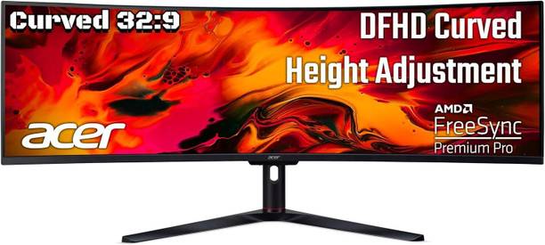 Acer 124.46 cm (49 inch) Curved Full HD LED Backlit VA Panel Monitor (EI491CR 49 Inch 1800R Curved DFHD (3840 x 1080) VA Monitor I 32:9 Aspect Ratio I)