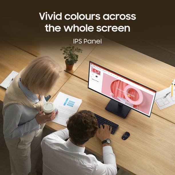 SAMSUNG Essential Series S3 55.88 cm (22 inch) Full HD LED Backlit IPS Panel with D-Sub, HDMI Flat Monitor (LS22D300GAWXXL)