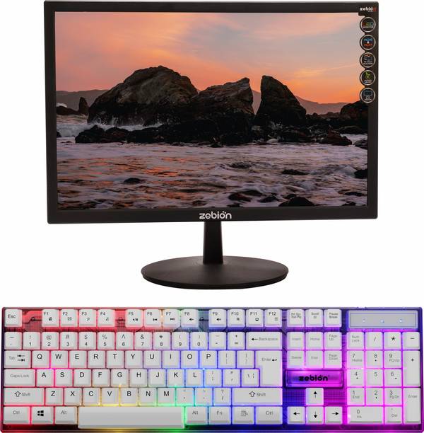 zebion 48.26 cm (19 inch) Full HD TN Panel Monitor (HDMI & VGA Input, Max Resolution 1440 X 900 and Yama Gaming Keyboard)