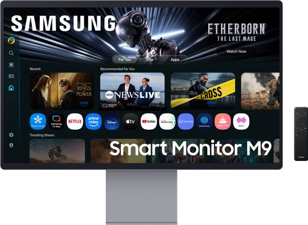 Samsung M9 Series 80.3 cm (32 inch) 4K Ultra HD LED Backlit OLED Panel with In-built Speaker, Camera 12MP, Wi-Fi, Bluetooth, Type-C, DP, USB, Vision AI Smart Monitor (LS32FM900SWXXL)