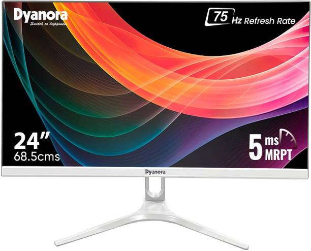 Dyanora 60.96 cm (24 inch) Full HD VA Panel Monitor (24 inch White Full HD VA Panel Monitor (Adaptive Sync, Response Time: 5 ms))