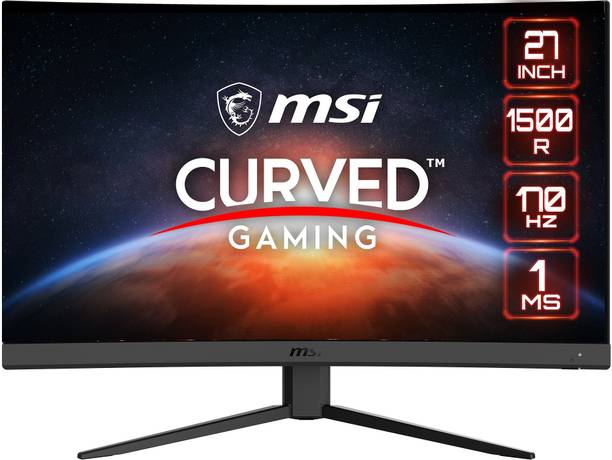 MSI 27 inch Curved WQHD VA Panel Anti Flicker, Low Blue Light, HDR Ready Gaming Monitor (G27CQ4 E2)