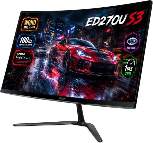 Acer 68.58 cm (27 inch) Curved WQHD LED Backlit VA Panel Gaming Monitor (ED270U S3)