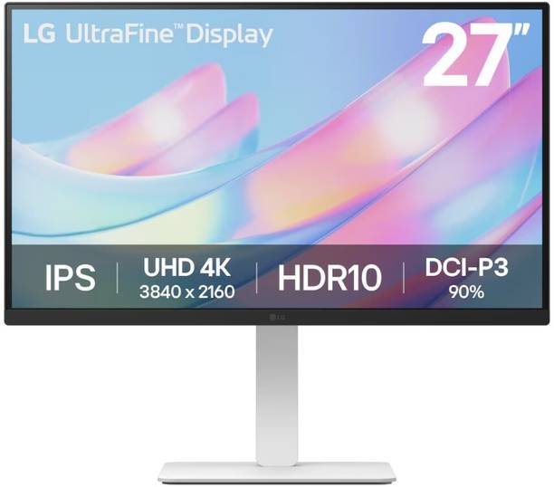 LG Ultrafine 68.58 cm (27 inch) 4K Ultra HD IPS Panel with HDR10, DCI-P3 90%, Adjustable Stand, 3-Side Borderless Design, Computer Monitor (27US550-WB.ATROMSL)