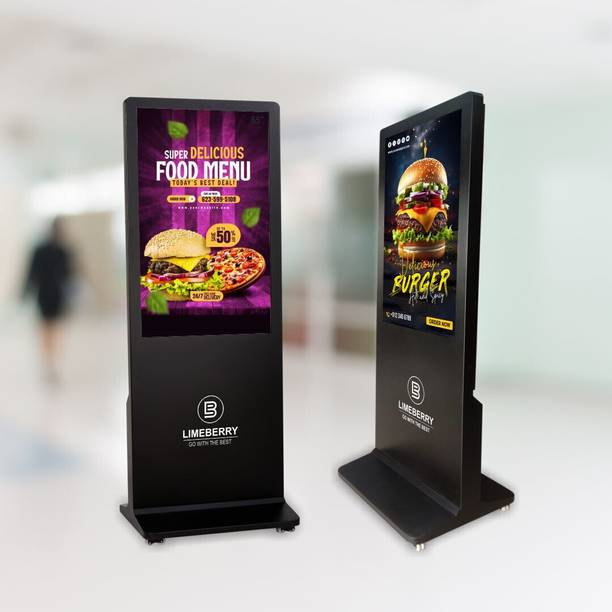 LIMEBERRY Digital Standee Signage Projector Screen Kiosk Advertisement Machine, 2026 model, Size 78" Height x 36" Width 165.1 cm (65 inch) Full HD LED Backlit IPS Panel Monitor (LB651-IUH)