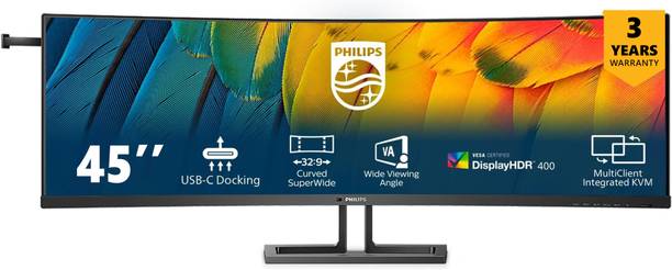 PHILIPS PG 113.03 cm (44.5 inch) Quad HD LED Backlit VA Panel Monitor (45B1U6900CH/94) (Adaptive Sync, Response Time: 4 ms, 75 Hz Refresh Rate)