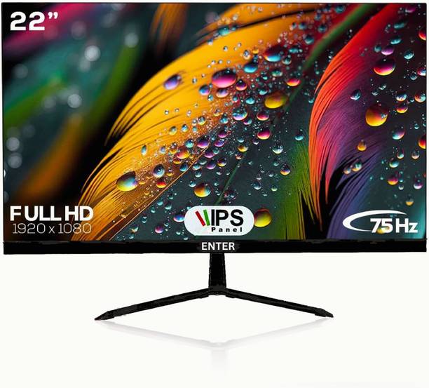 Enter 22 Inch Border Less 55.88 cm (22 inch) HD LED Backlit IPS Panel Monitor (22 Inch Border Less)