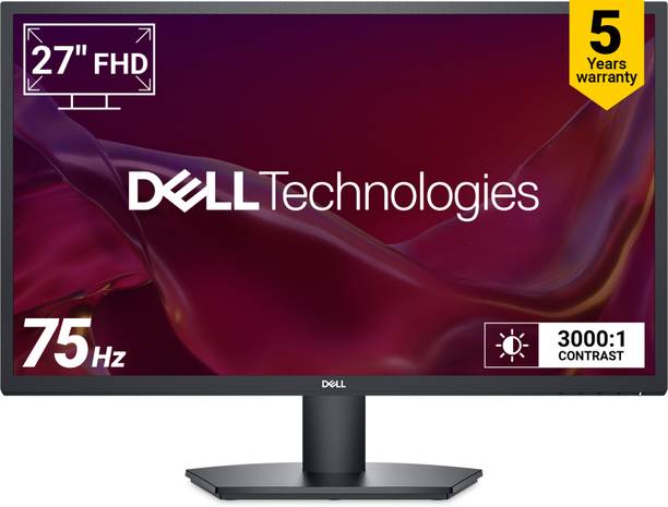 DELL 68.58 cm (27 inch) Full HD LED Backlit VA Panel with 16:9 Aspect Ratio, 300 Nits Brightness (Typical), 1x HDMI, 1x VGA, 1x Power Connector, 1x Security Lock, TUV Certified Monitor (SE2725H)